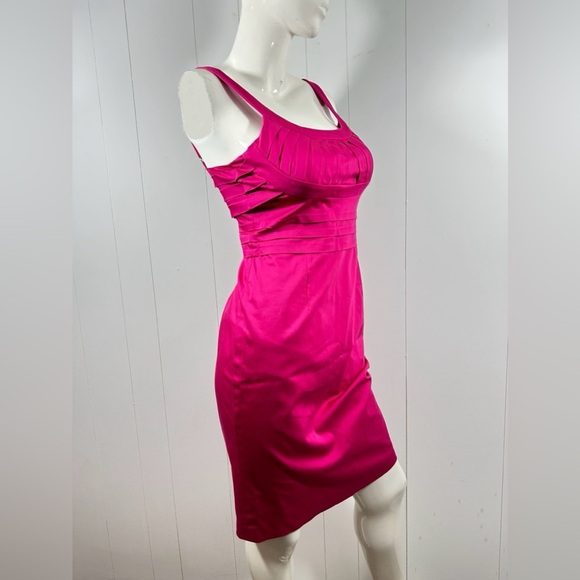 Calvin Klein Sz 4 Dress Evening Collection Sheath Magenta Women Sleeveless - Picture 3 of 12